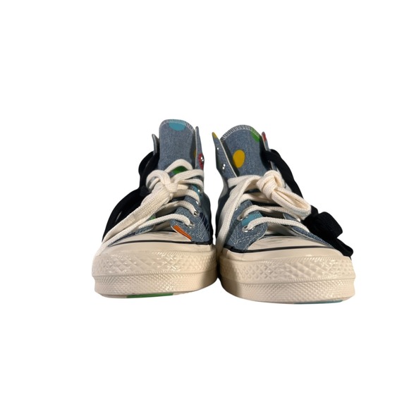 NEW Converse Golf Wang Chuck 70 Hi Blue Polka Dot Size 3.5 170011C Blue Denim - Picture 7 of 9